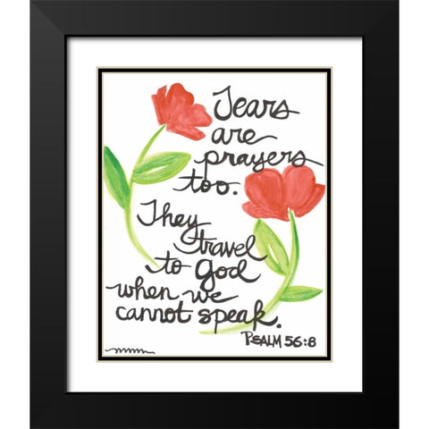 Tears Black Modern Wood Framed Art Print with Double Matting by Martin, Monica