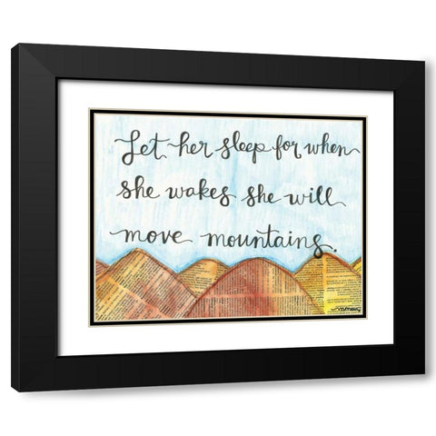Let Her Sleep Black Modern Wood Framed Art Print with Double Matting by Martin, Monica