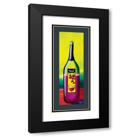 Merlot Black Modern Wood Framed Art Print with Double Matting by Naylor, Mary