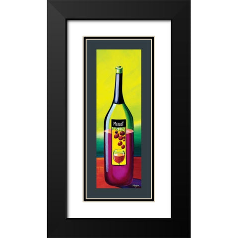Merlot Black Modern Wood Framed Art Print with Double Matting by Naylor, Mary
