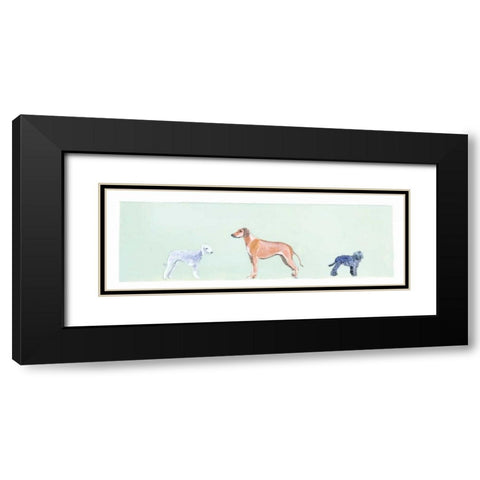 Dogs Panel I Black Modern Wood Framed Art Print with Double Matting by Nicholas, Debbie