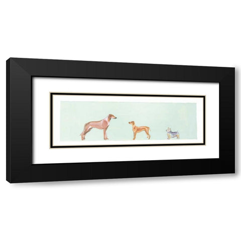 Dogs Panel II Black Modern Wood Framed Art Print with Double Matting by Nicholas, Debbie