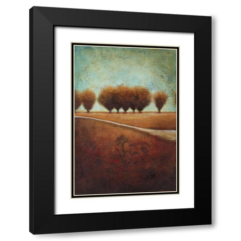 Abstract Landscape I Black Modern Wood Framed Art Print with Double Matting by Osborne, Susan