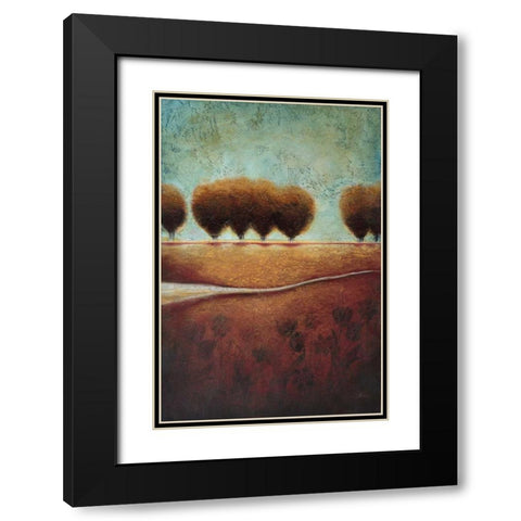Abstract Landscape II Black Modern Wood Framed Art Print with Double Matting by Osborne, Susan