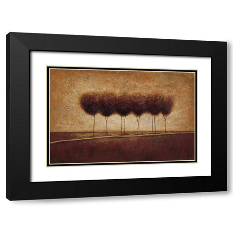 Abstract Landscape III Black Modern Wood Framed Art Print with Double Matting by Osborne, Susan