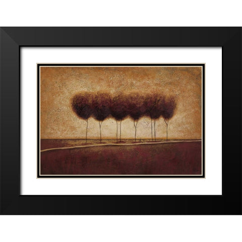 Abstract Landscape III Black Modern Wood Framed Art Print with Double Matting by Osborne, Susan