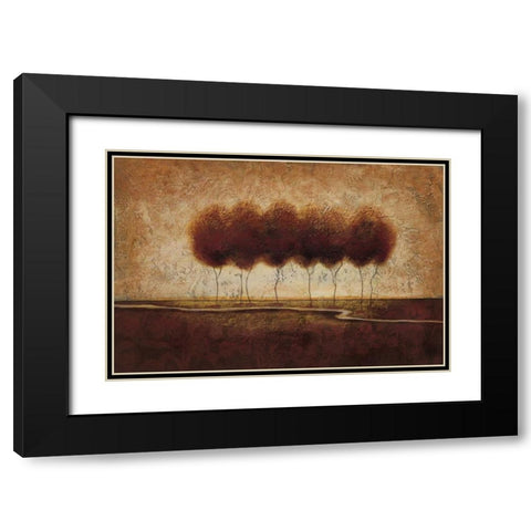 Abstract Landscape IV Black Modern Wood Framed Art Print with Double Matting by Osborne, Susan