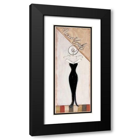 New York Fashion Black Modern Wood Framed Art Print with Double Matting by Osborne, Susan
