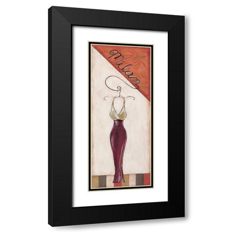 Milan Fashion Black Modern Wood Framed Art Print with Double Matting by Osborne, Susan