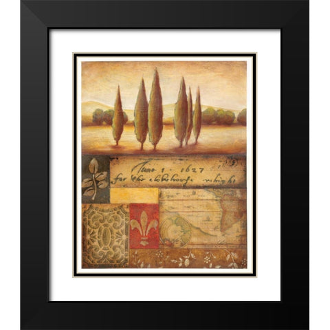 Renaissance Landscape I Black Modern Wood Framed Art Print with Double Matting by Osborne, Susan
