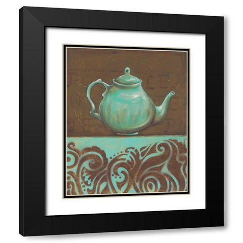 Tea Fusion I Black Modern Wood Framed Art Print with Double Matting by Osborne, Susan