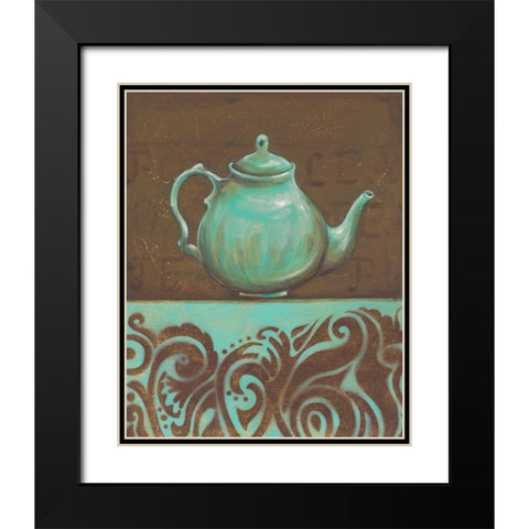 Tea Fusion I Black Modern Wood Framed Art Print with Double Matting by Osborne, Susan