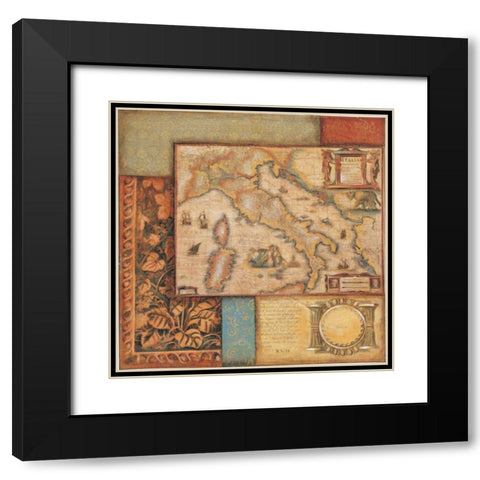 Renaissance I Black Modern Wood Framed Art Print with Double Matting by Osborne, Susan