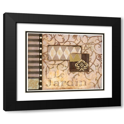 Le Jardin Black Modern Wood Framed Art Print with Double Matting by Osborne, Susan