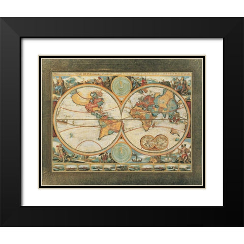 Old World View I Black Modern Wood Framed Art Print with Double Matting by Osborne, Susan