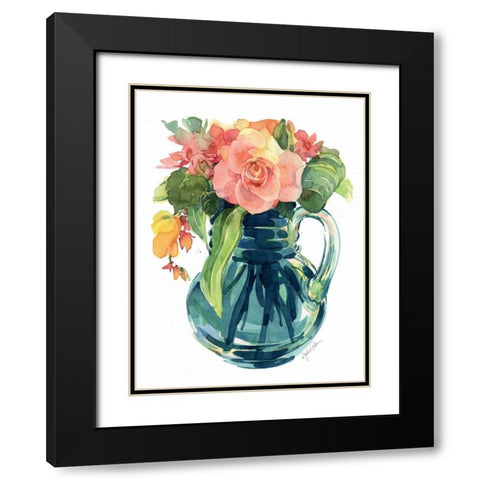 Rose Bouquet I Black Modern Wood Framed Art Print with Double Matting by Paton, Julie