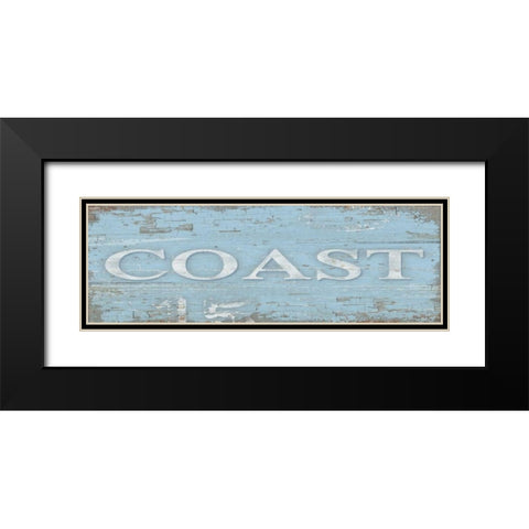 Coast Sign Black Modern Wood Framed Art Print with Double Matting by Paton, Julie