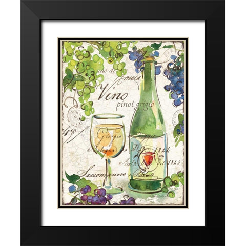 Vin Pinot Black Modern Wood Framed Art Print with Double Matting by Paton, Julie