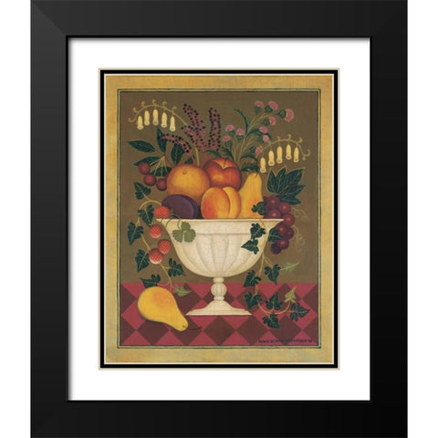 Fruit and Flowers I Black Modern Wood Framed Art Print with Double Matting by Pedersen, Diane