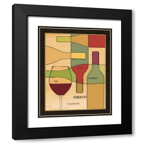 Wine Cellar I Black Modern Wood Framed Art Print with Double Matting by Pela Design