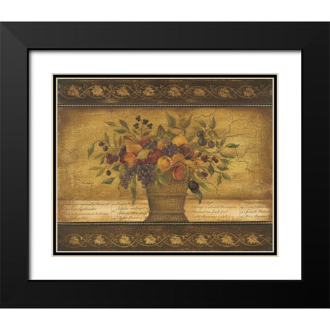 Old World Abundance I Black Modern Wood Framed Art Print with Double Matting by Poloson, Kimberly
