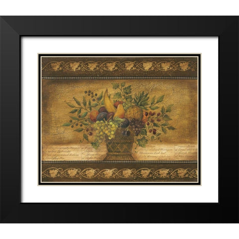Old World Abundance II Black Modern Wood Framed Art Print with Double Matting by Poloson, Kimberly