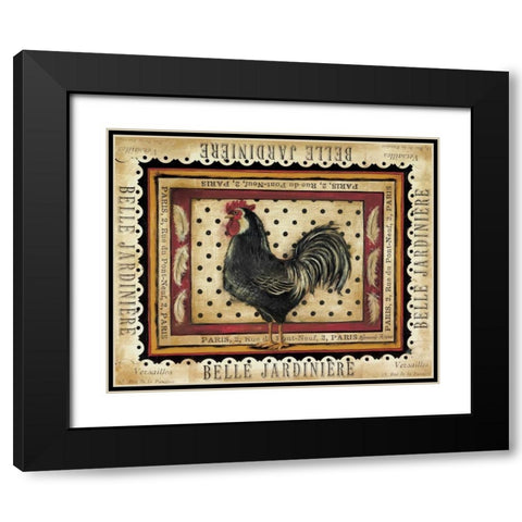 Jaunty Plumerie II Black Modern Wood Framed Art Print with Double Matting by Poloson, Kimberly