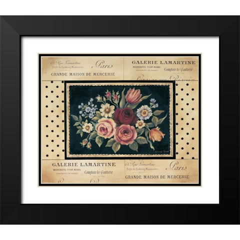 Vintage Bouquet I Black Modern Wood Framed Art Print with Double Matting by Poloson, Kimberly