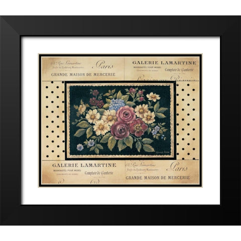Vintage Bouquet II Black Modern Wood Framed Art Print with Double Matting by Poloson, Kimberly