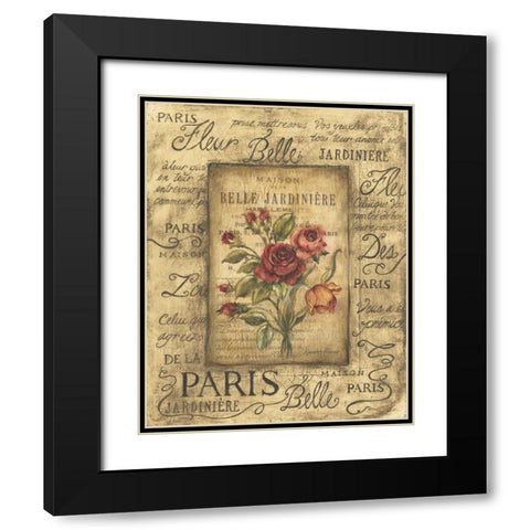 Bel Bouquet I Black Modern Wood Framed Art Print with Double Matting by Poloson, Kimberly