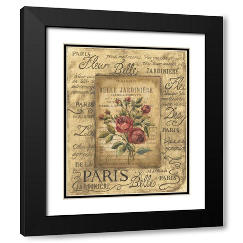 Bel Bouquet II Black Modern Wood Framed Art Print with Double Matting by Poloson, Kimberly