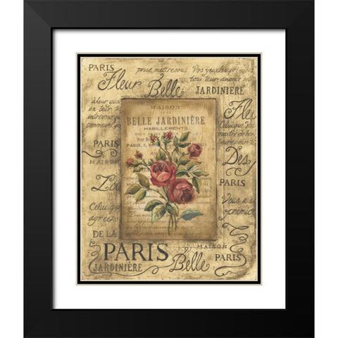 Bel Bouquet II Black Modern Wood Framed Art Print with Double Matting by Poloson, Kimberly