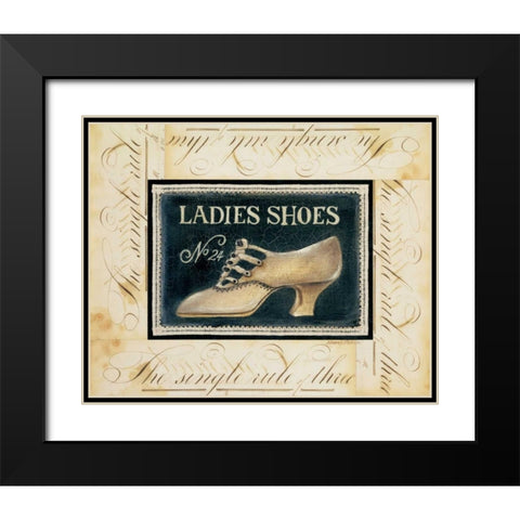 Ladies Shoes No. 24 Black Modern Wood Framed Art Print with Double Matting by Poloson, Kimberly