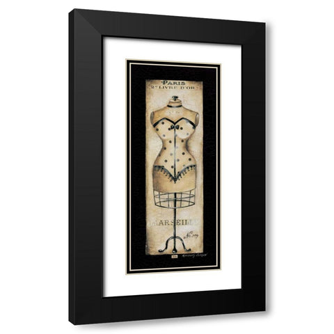 Paris No. 349 Black Modern Wood Framed Art Print with Double Matting by Poloson, Kimberly