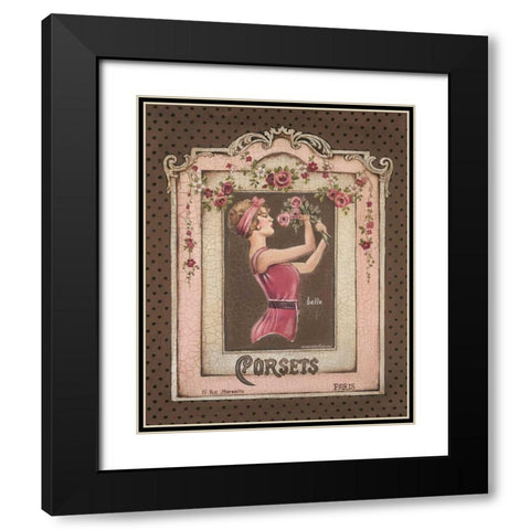 Corsets I Black Modern Wood Framed Art Print with Double Matting by Poloson, Kimberly
