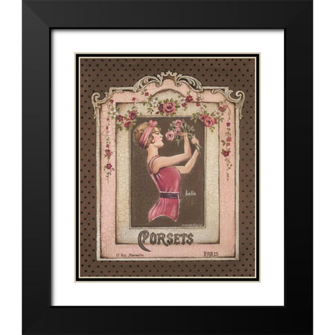 Corsets I Black Modern Wood Framed Art Print with Double Matting by Poloson, Kimberly