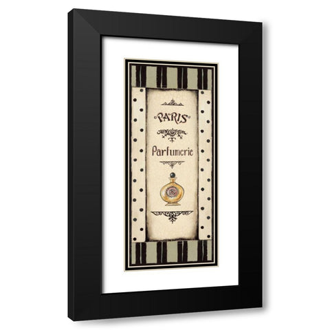 Perfume Bottle Black Modern Wood Framed Art Print with Double Matting by Poloson, Kimberly