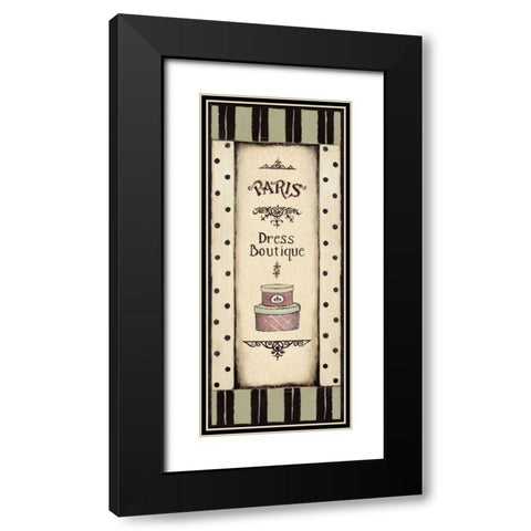 Hat Boxes Black Modern Wood Framed Art Print with Double Matting by Poloson, Kimberly