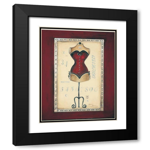 Taille de Robe I Black Modern Wood Framed Art Print with Double Matting by Poloson, Kimberly