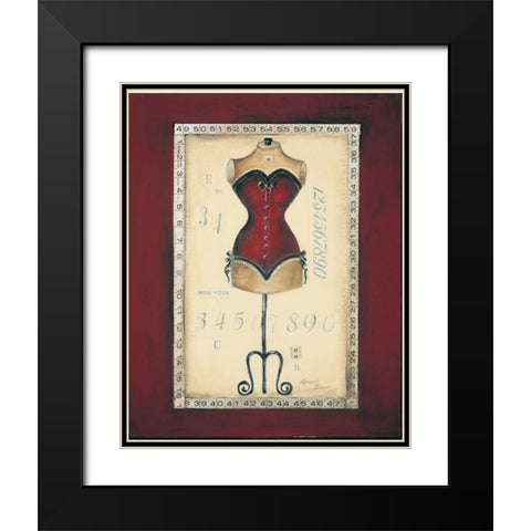 Taille de Robe I Black Modern Wood Framed Art Print with Double Matting by Poloson, Kimberly