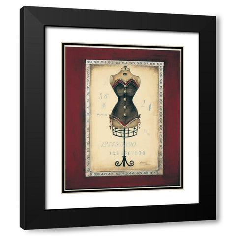 Taille de Robe II Black Modern Wood Framed Art Print with Double Matting by Poloson, Kimberly