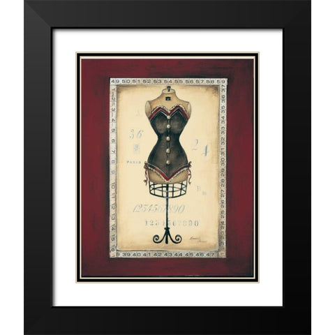 Taille de Robe II Black Modern Wood Framed Art Print with Double Matting by Poloson, Kimberly