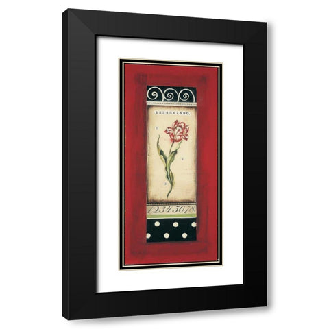 Belgian Tulip I Black Modern Wood Framed Art Print with Double Matting by Poloson, Kimberly