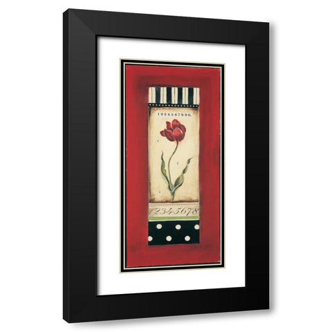 Belgian Tulip II Black Modern Wood Framed Art Print with Double Matting by Poloson, Kimberly