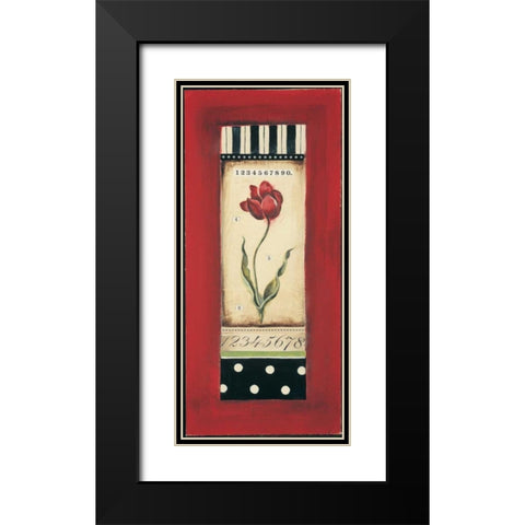 Belgian Tulip II Black Modern Wood Framed Art Print with Double Matting by Poloson, Kimberly