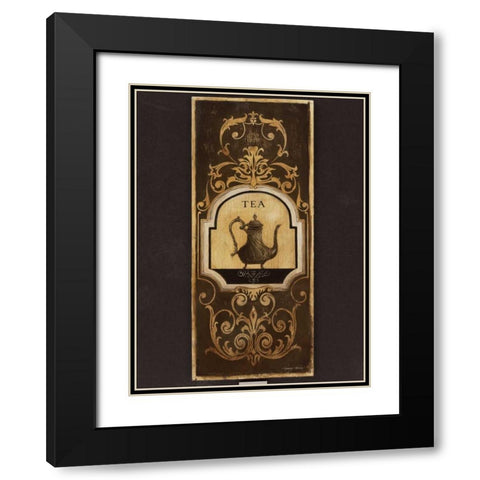 Tea Time I Black Modern Wood Framed Art Print with Double Matting by Poloson, Kimberly