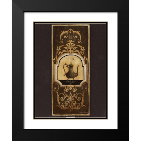 Tea Time I Black Modern Wood Framed Art Print with Double Matting by Poloson, Kimberly