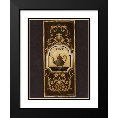Tea Time II Black Modern Wood Framed Art Print with Double Matting by Poloson, Kimberly