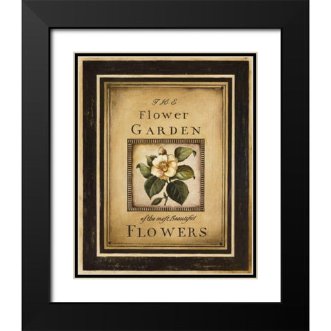 Flower Garden I Black Modern Wood Framed Art Print with Double Matting by Poloson, Kimberly