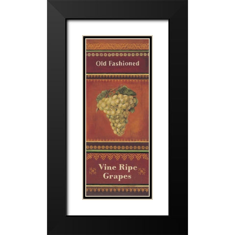 Vine Ripe Grapes Black Modern Wood Framed Art Print with Double Matting by Poloson, Kimberly